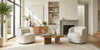 Ashlie Linen Swivel Barrel Chair