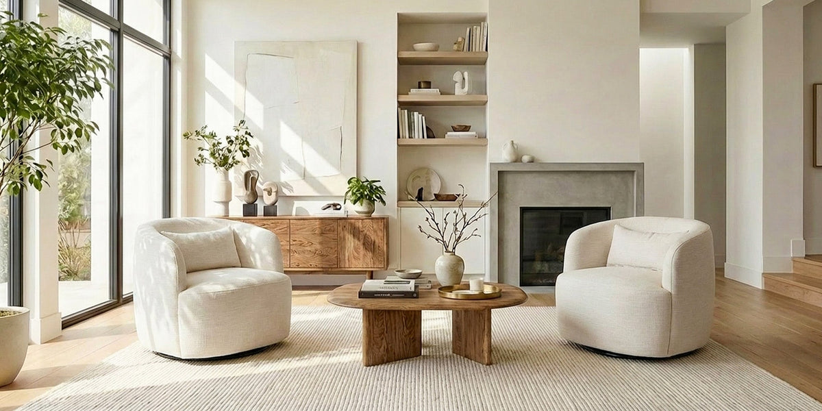 Ashlie Linen Swivel Barrel Chair