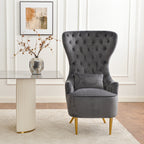 Letitia Velvet Wingback Accent Chair