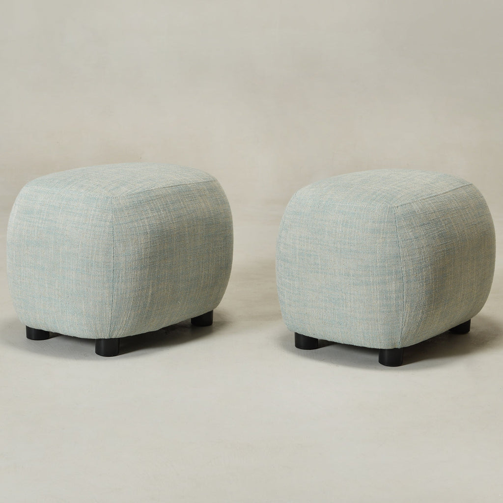 Elmer Linen Ottoman