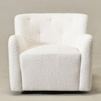 Vestie Chenille Swivel Barrel Chair
