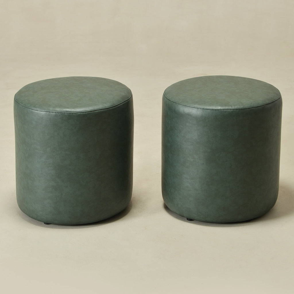 Elof Faux Leather Ottoman