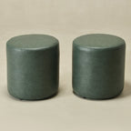 Elof Faux Leather Ottoman