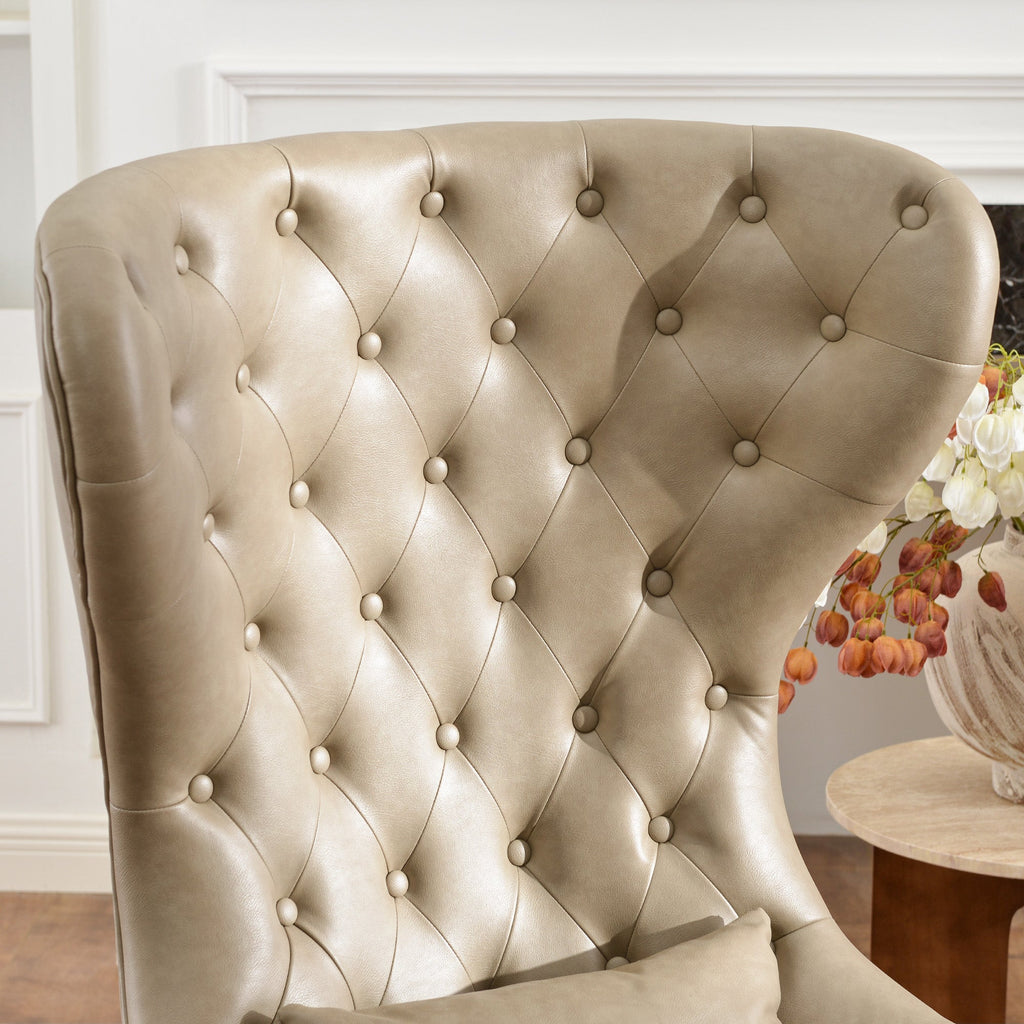 Letitia Faux Leather Wingback Chair