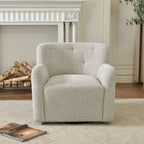 Vestie Chenille Swivel Barrel Chair