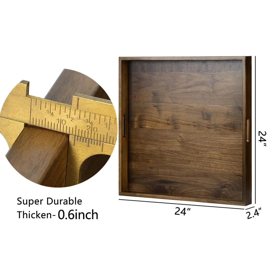 Teratect Square Black Walnut Serving Tray