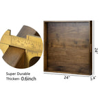 Teratect Square Black Walnut Serving Tray