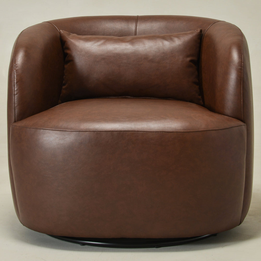 Ashlie Faux Leather Swivel Chair