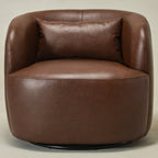 Ashlie Faux Leather Swivel Chair