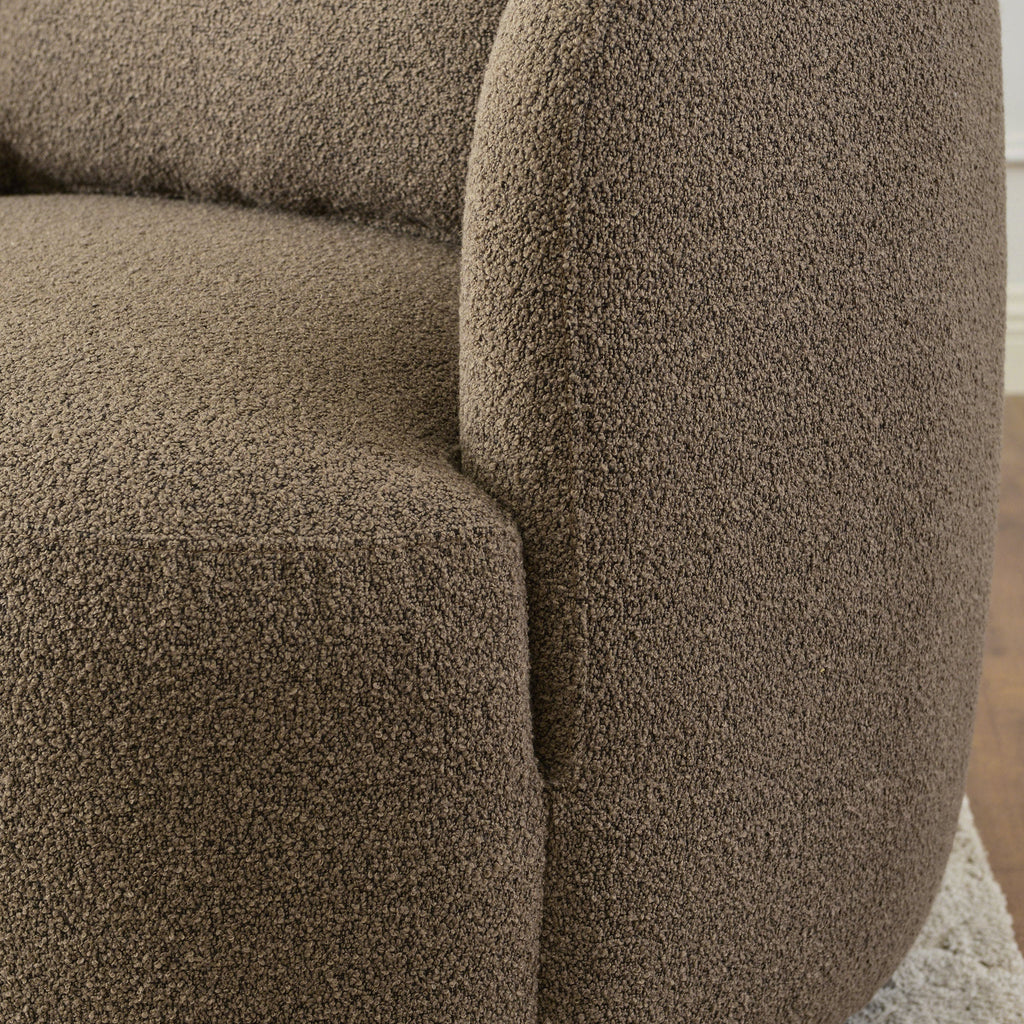 Ashlie Bouclé Swivel Barrel Chair