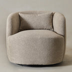 Ashlie Bouclé Swivel Barrel Chair