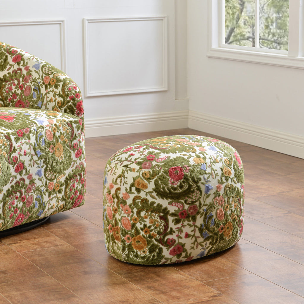Teratect Exclusive | Olin Botanical Jacquard Ottoman
