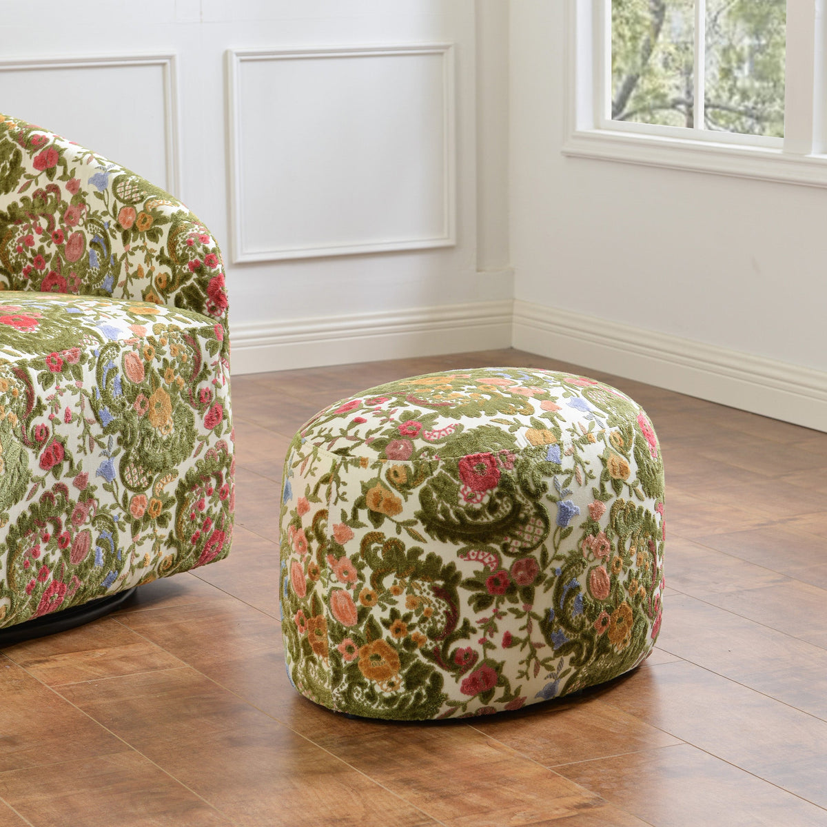 Teratect Exclusive | Olin Botanical Jacquard Ottoman