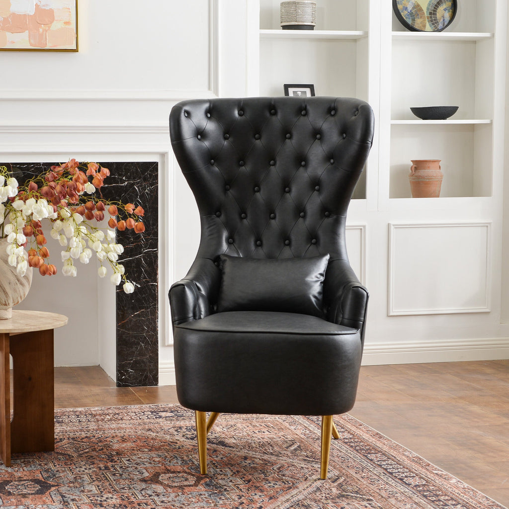 Letitia Faux Leather Wingback Chair
