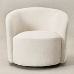 Everitte Bouclé Swivel Barrel Chair