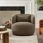 Ashlie Bouclé Swivel Barrel Chair