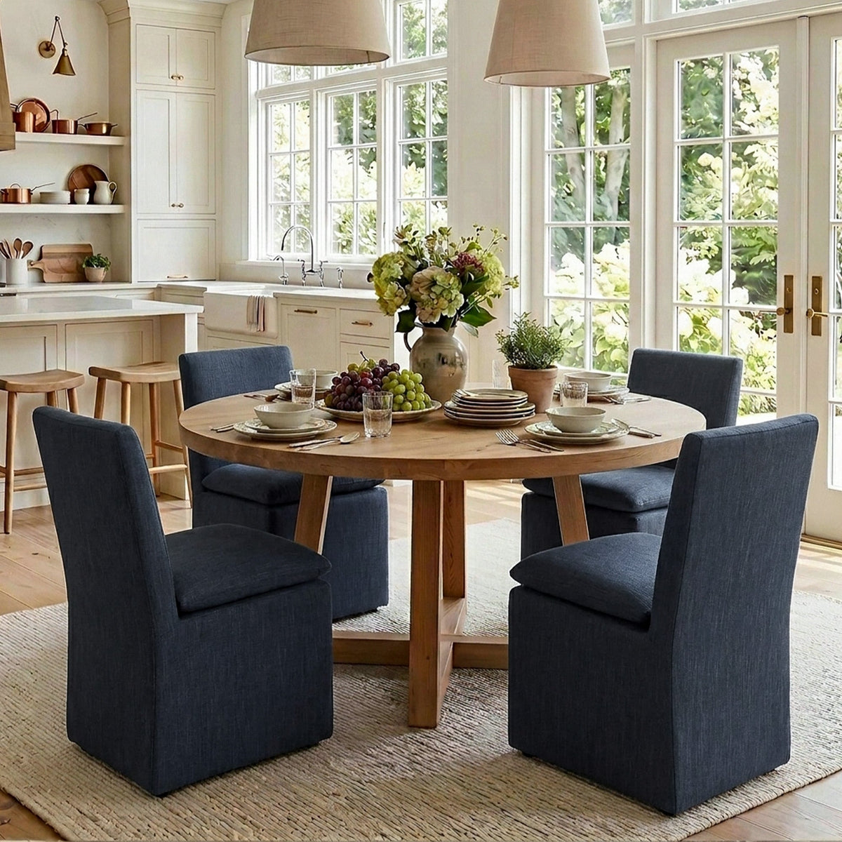 Diane Performance Dining Side Chair with Casters