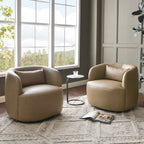 Ashlie Faux Leather Swivel Chair