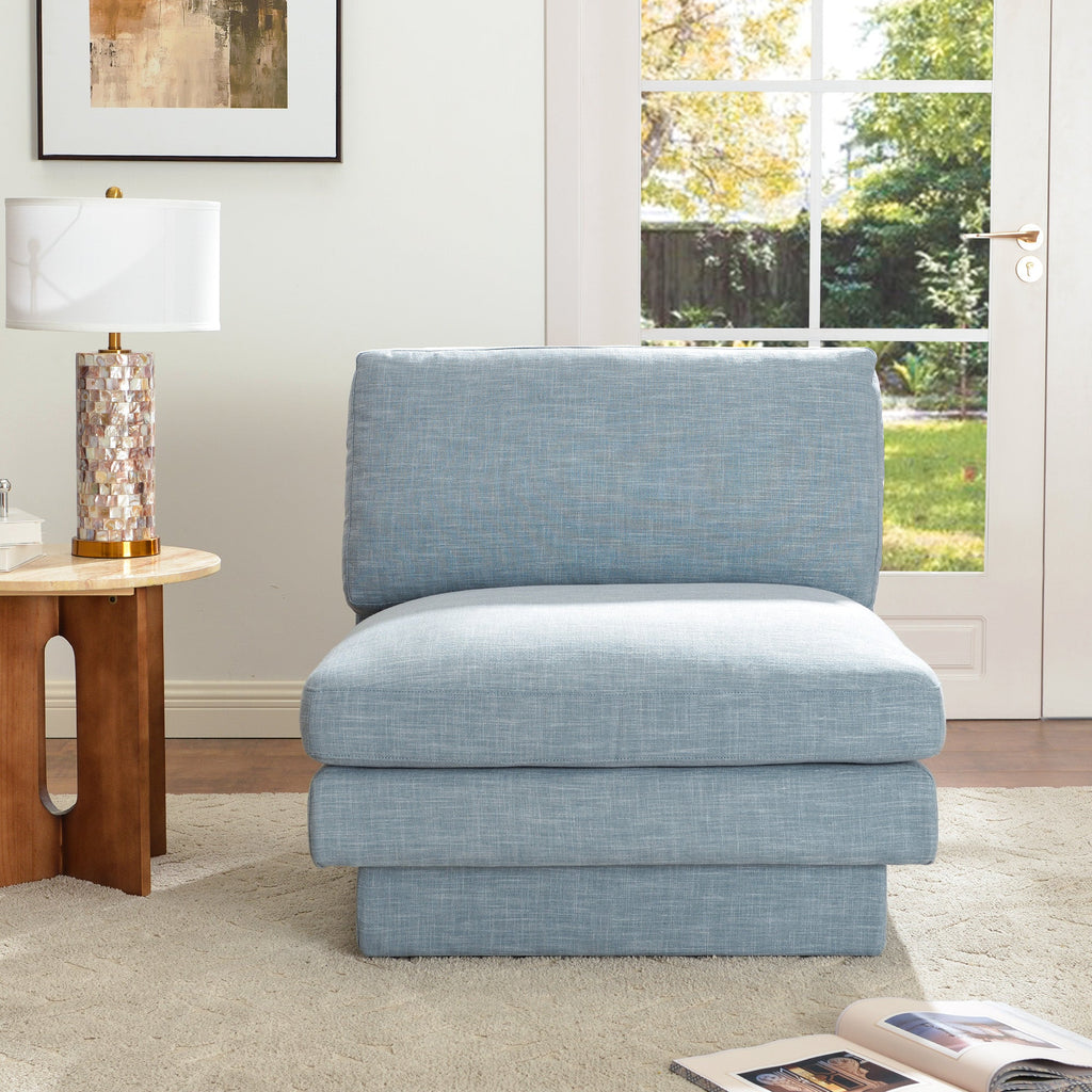 Montyne Linen Armless Chair