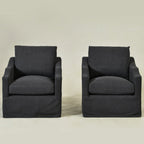 Charles Slipcover Swivel Barrel Chair