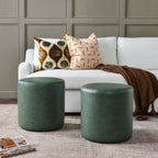 Elof Faux Leather Ottoman