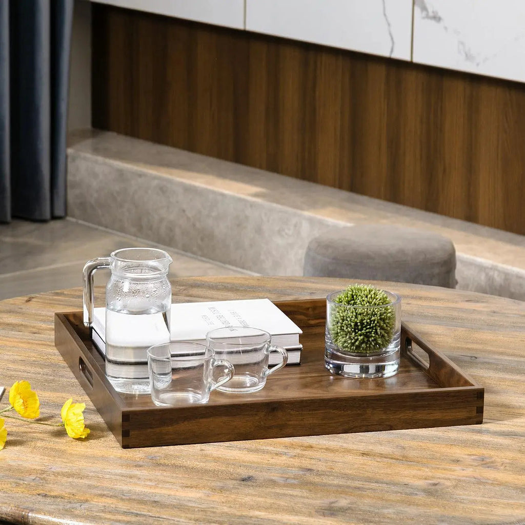 Teratect Square Black Walnut Serving Tray