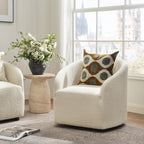 Susie Premium Bouclé Swivel Barrel Chair