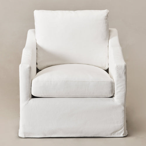 Charles Slipcover Swivel Barrel Chair