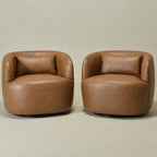 Ashlie Faux Leather Swivel Chair