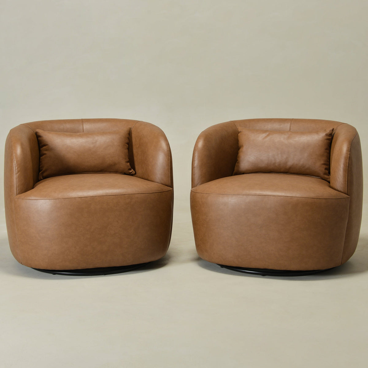 Ashlie Faux Leather Swivel Chair
