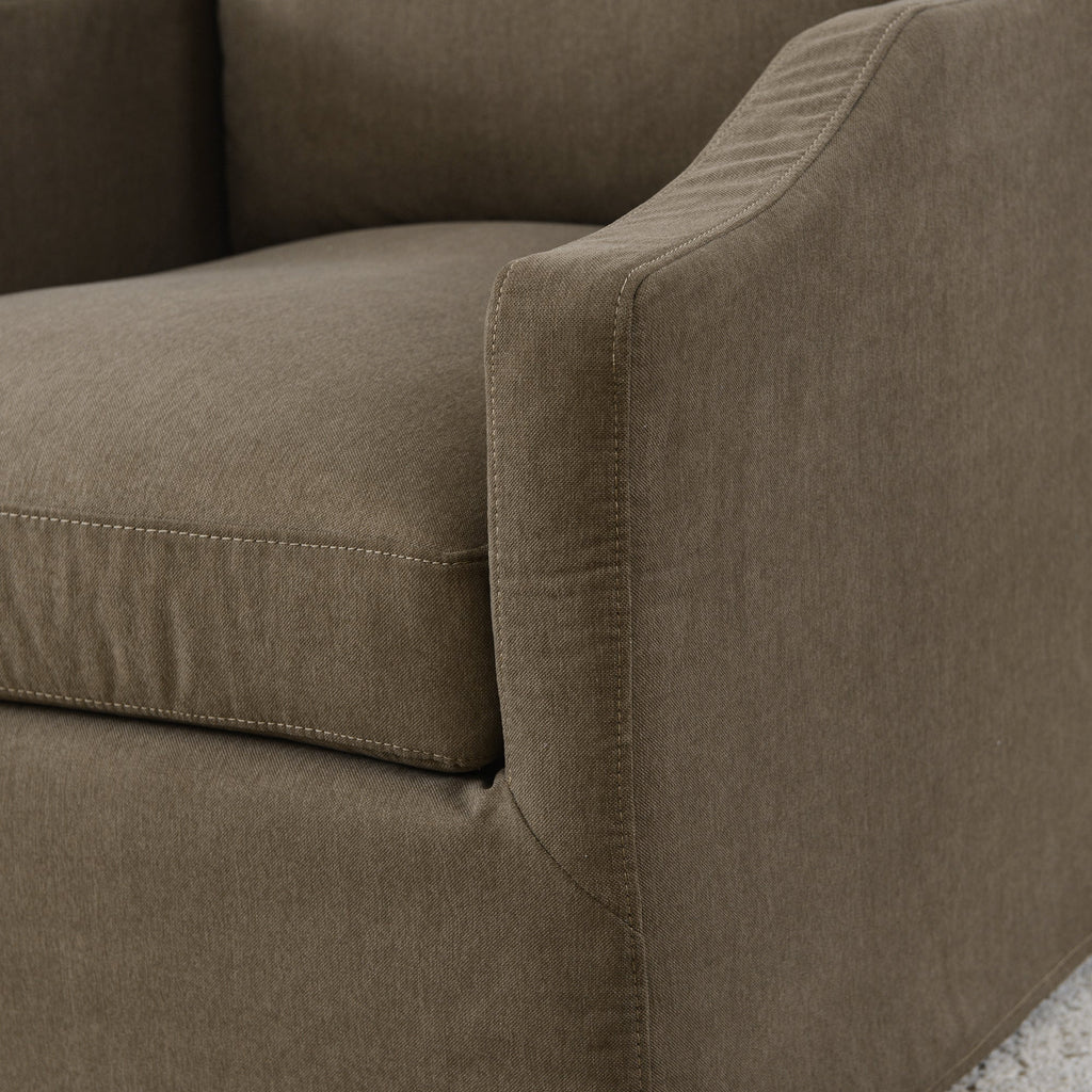 Charles Slipcover Swivel Barrel Chair