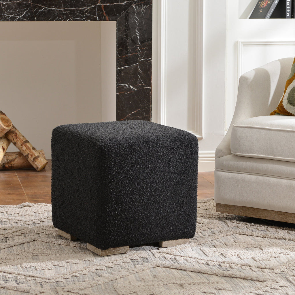 Ida Bouclé Square Ottoman