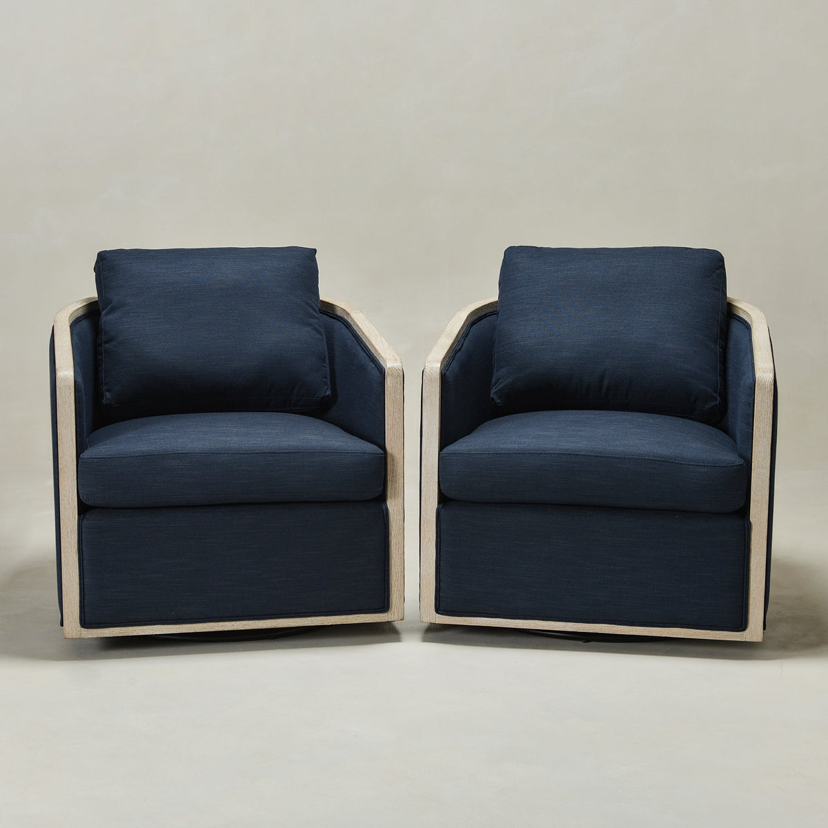 Claude Performance Linen Swivel Chair