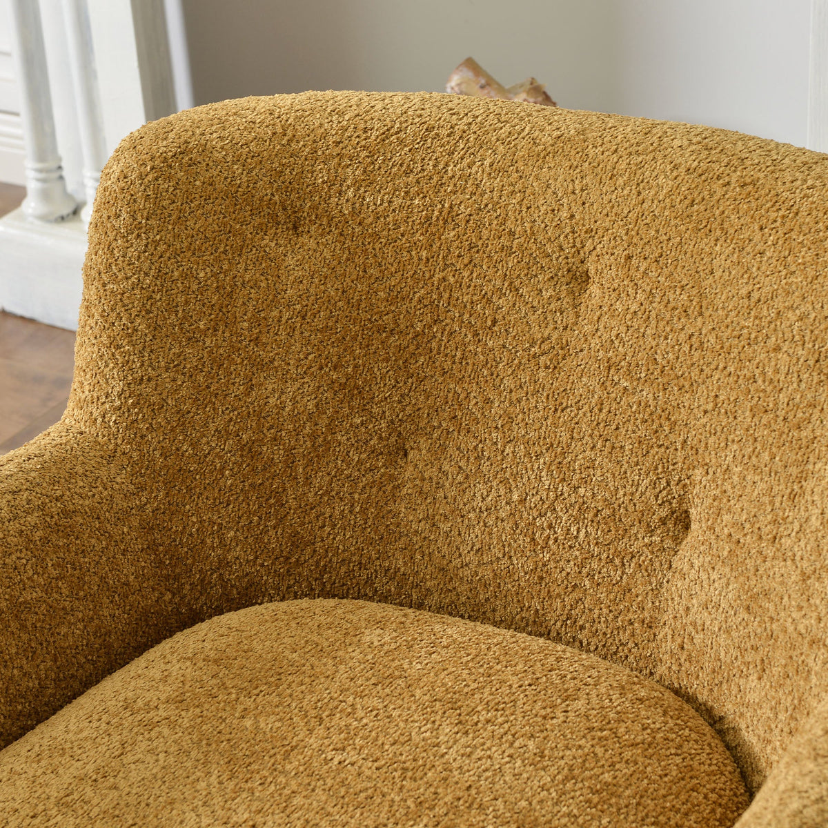 Vestie Chenille Swivel Barrel Chair
