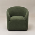 Susie Bouclé Swivel Barrel Chair