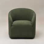 Susie Bouclé Swivel Barrel Chair