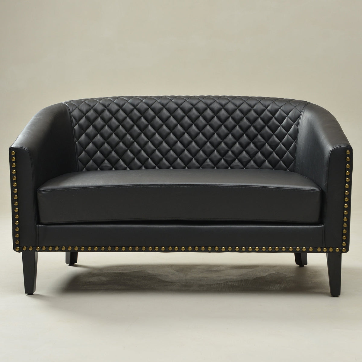Logan Faux Leather Tufted Loveseat