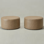 Elof Faux Leather Ottoman