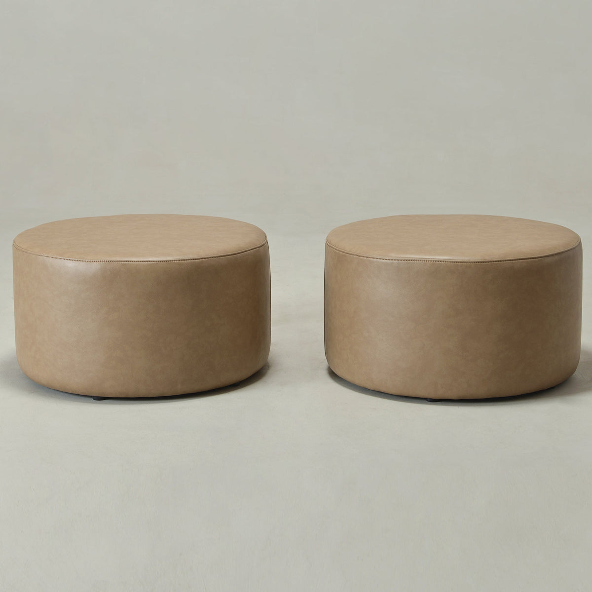 Elof Faux Leather Ottoman
