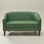 Logan Faux Leather Tufted Loveseat