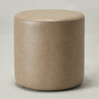 Elof Faux Leather Ottoman