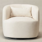 Ashlie Linen Swivel Barrel Chair