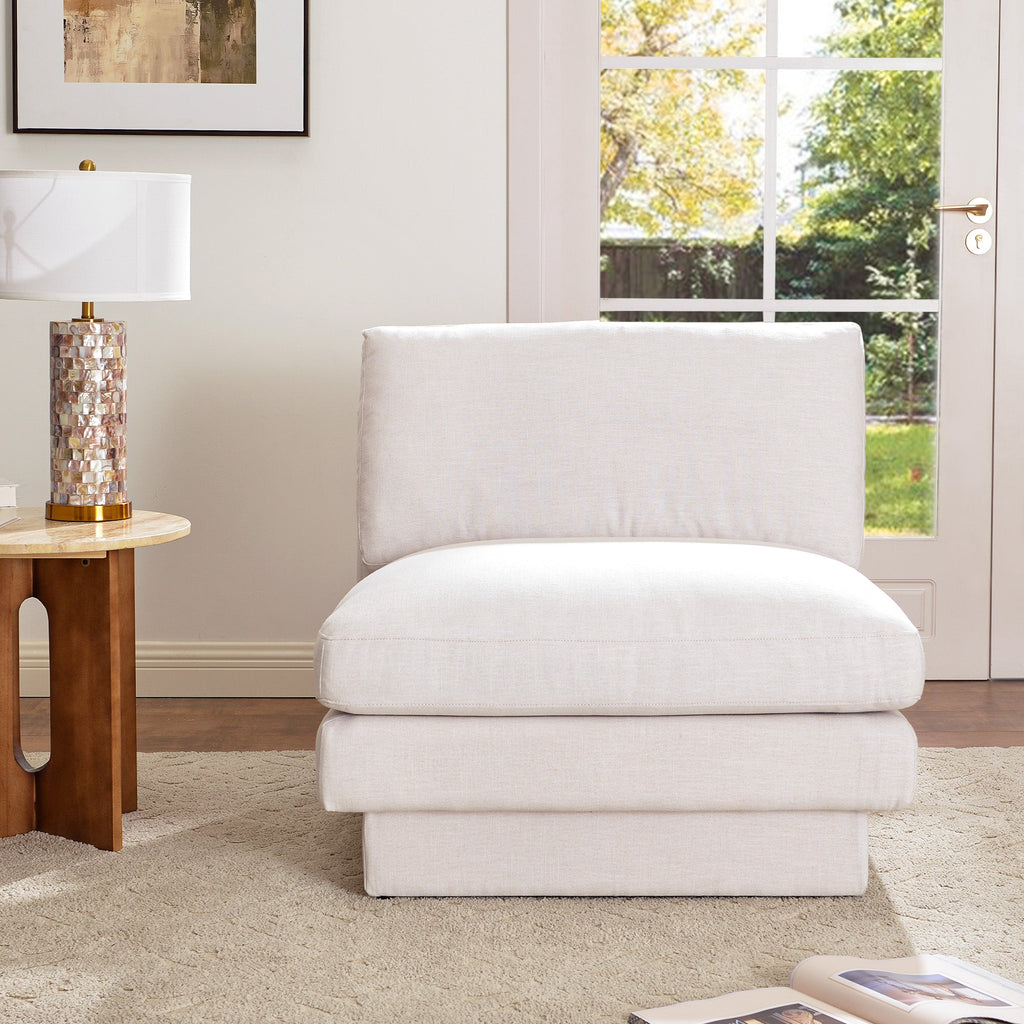 Montyne Linen Armless Chair