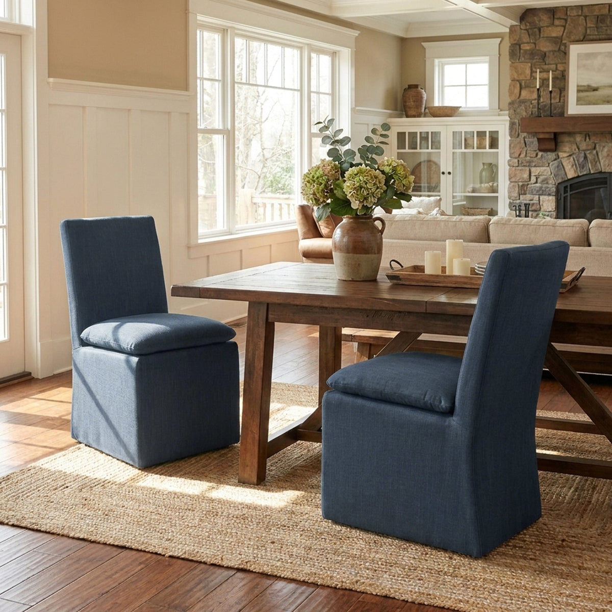 Diane Performance Dining Side Chair with Casters