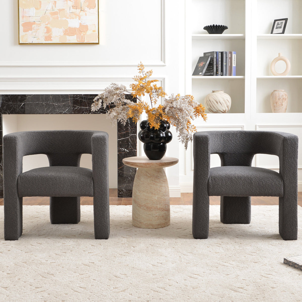 Herbert Modern Bouclé Armchair