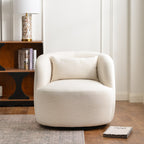 Ashlie Linen Swivel Barrel Chair