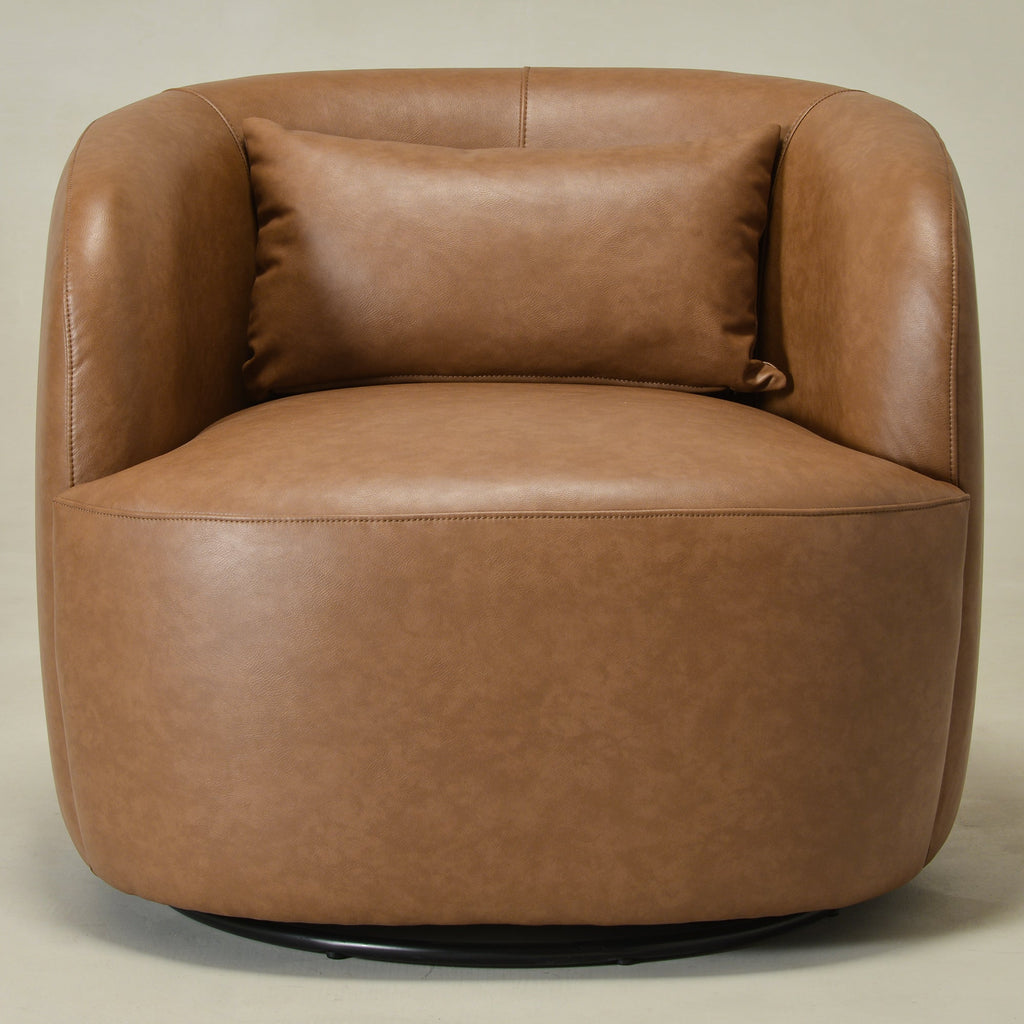 Ashlie Faux Leather Swivel Chair