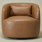 Ashlie Faux Leather Swivel Chair