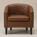Logan Faux Leather Tufted Club Chair