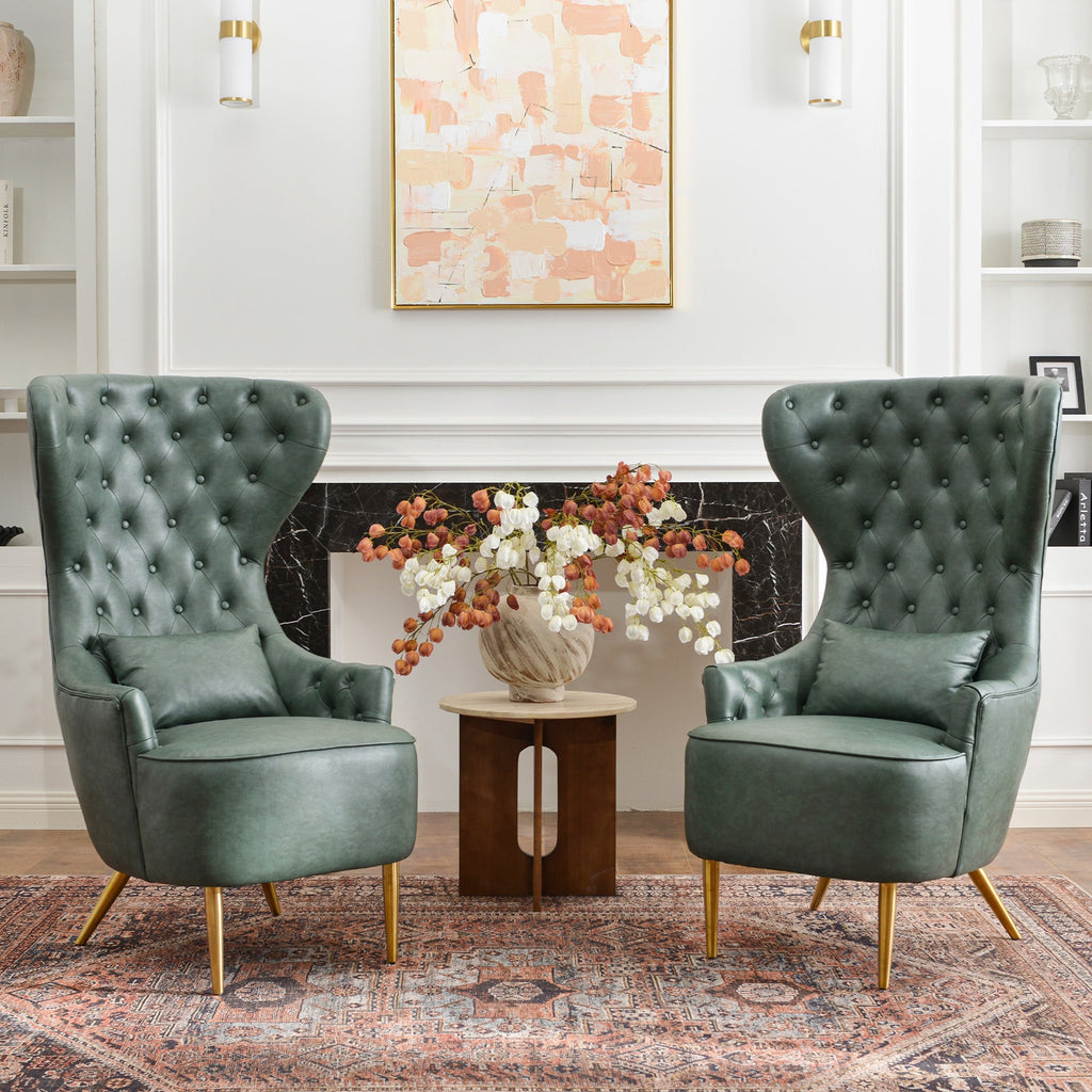 Letitia Faux Leather Wingback Chair